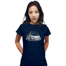 Load image into Gallery viewer, Shirts Fitted Shirts, Woman / Small / Navy Troy Wolf
