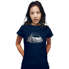 Load image into Gallery viewer, Shirts Fitted Shirts, Woman / Small / Navy Troy Wolf