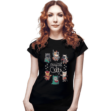 Load image into Gallery viewer, Shirts Fitted Shirts, Woman / Small / Black Dungeons &amp; Cats 2nd Edition
