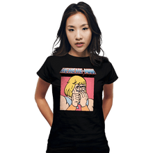 Load image into Gallery viewer, Daily_Deal_Shirts Fitted Shirts, Woman / Small / Black HEHEHE Man