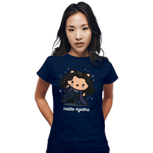 Load image into Gallery viewer, Shirts Fitted Shirts, Woman / Small / Navy Hello Agatha