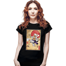 Load image into Gallery viewer, Daily_Deal_Shirts Fitted Shirts, Woman / Small / Black Gear Five Woodblock