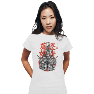 Shirts Fitted Shirts, Woman / Small / White Half-Shell Ninjas