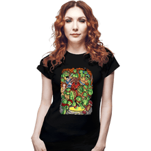 Load image into Gallery viewer, Daily_Deal_Shirts Fitted Shirts, Woman / Small / Black Pizza Fights And Stories