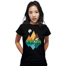 Load image into Gallery viewer, Shirts Fitted Shirts, Woman / Small / Black Forest View