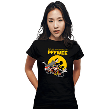 Load image into Gallery viewer, Daily_Deal_Shirts Fitted Shirts, Woman / Small / Black The Big Adventures of Pee Wee