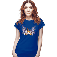 Load image into Gallery viewer, Daily_Deal_Shirts Fitted Shirts, Woman / Small / Royal Blue Digital Friendship