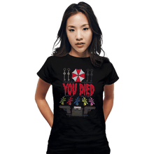 Load image into Gallery viewer, Shirts Fitted Shirts, Woman / Small / Black You Died