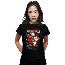Load image into Gallery viewer, Daily_Deal_Shirts Fitted Shirts, Woman / Small / Black Breath of Water