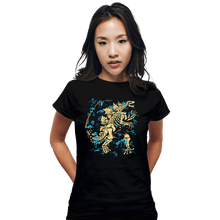 Load image into Gallery viewer, Daily_Deal_Shirts Fitted Shirts, Woman / Small / Black Kaiju Fossils