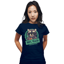 Load image into Gallery viewer, Shirts Fitted Shirts, Woman / Small / Navy 100% Trash