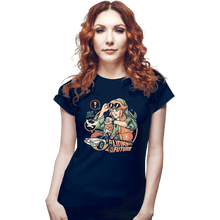 Load image into Gallery viewer, Daily_Deal_Shirts Fitted Shirts, Woman / Small / Navy Link To The Future