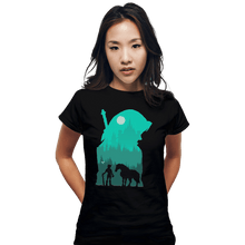 Load image into Gallery viewer, Shirts Fitted Shirts, Woman / Small / Black Hylian Silhouette