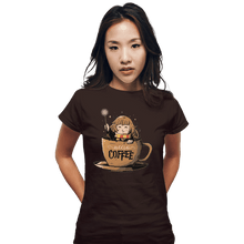 Load image into Gallery viewer, Shirts Fitted Shirts, Woman / Small / Black Accio Coffee