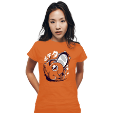 Load image into Gallery viewer, Secret_Shirts Fitted Shirts, Woman / Small / Orange Chainsaw Cute
