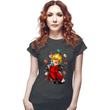 Load image into Gallery viewer, Daily_Deal_Shirts Fitted Shirts, Woman / Small / Charcoal King Of Donuts