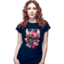 Load image into Gallery viewer, Daily_Deal_Shirts Fitted Shirts, Woman / Small / Navy Love Valentine