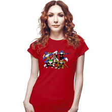 Load image into Gallery viewer, Shirts Fitted Shirts, Woman / Small / Red Fox Force