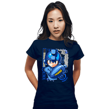 Load image into Gallery viewer, Secret_Shirts Fitted Shirts, Woman / Small / Navy A Metal Hero