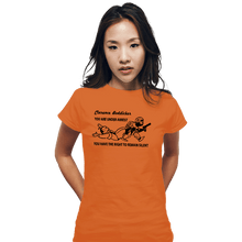 Load image into Gallery viewer, Daily_Deal_Shirts Fitted Shirts, Woman / Small / Orange Go Directly To Jail, Creep
