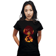 Load image into Gallery viewer, Daily_Deal_Shirts Fitted Shirts, Woman / Small / Black Firebender