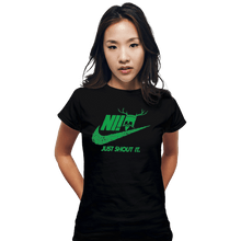 Load image into Gallery viewer, Shirts Fitted Shirts, Woman / Small / Black Just Shout It