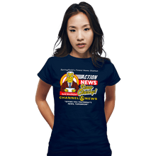 Load image into Gallery viewer, Daily_Deal_Shirts Fitted Shirts, Woman / Small / Navy Springfield Channel 6 Action News