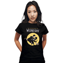 Load image into Gallery viewer, Daily_Deal_Shirts Fitted Shirts, Woman / Small / Black The Adventures Of Wednesday