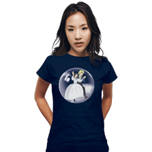 Load image into Gallery viewer, Shirts Fitted Shirts, Woman / Small / Navy Fly In A Bubble