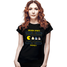 Load image into Gallery viewer, Secret_Shirts Fitted Shirts, Woman / Small / Black Arcade Spirits