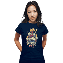 Load image into Gallery viewer, Shirts Fitted Shirts, Woman / Small / Navy Warrior Of Love
