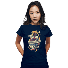 Load image into Gallery viewer, Shirts Fitted Shirts, Woman / Small / Navy Warrior Of Love