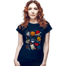 Load image into Gallery viewer, Daily_Deal_Shirts Fitted Shirts, Woman / Small / Navy Halloween Fruit