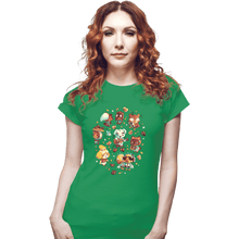 Load image into Gallery viewer, Secret_Shirts Fitted Shirts, Woman / Small / Irish Green Here On Tarantula Island