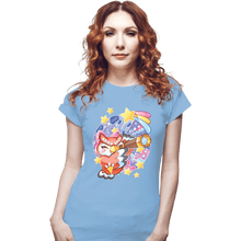 Load image into Gallery viewer, Shirts Fitted Shirts, Woman / Small / Powder Blue Animal Crossing - Celeste