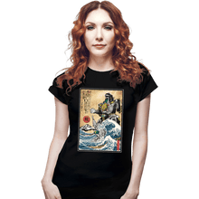 Load image into Gallery viewer, Daily_Deal_Shirts Fitted Shirts, Woman / Small / Black Dragonzord In Japan