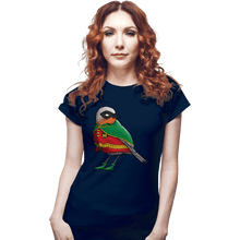 Load image into Gallery viewer, Shirts Fitted Shirts, Woman / Small / Navy Bird Wonder