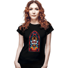 Load image into Gallery viewer, Daily_Deal_Shirts Fitted Shirts, Woman / Small / Black Lamb Stained Glass