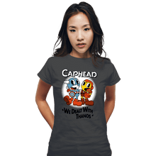 Load image into Gallery viewer, Daily_Deal_Shirts Fitted Shirts, Woman / Small / Charcoal Caphead