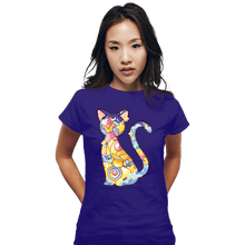 Load image into Gallery viewer, Shirts Fitted Shirts, Woman / Small / Violet Magical Silhouettes - Luna