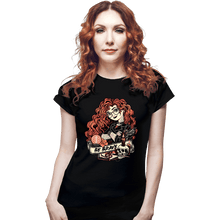 Load image into Gallery viewer, Daily_Deal_Shirts Fitted Shirts, Woman / Small / Black Rocker Merida