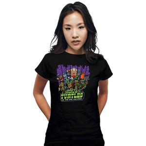 Daily_Deal_Shirts Fitted Shirts, Woman / Small / Black TMNT Vs The NYC Villains