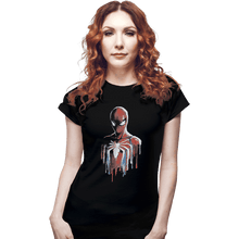 Load image into Gallery viewer, Shirts Fitted Shirts, Woman / Small / Black Watercolor Spider