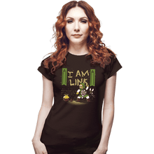 Load image into Gallery viewer, Shirts Fitted Shirts, Woman / Small / Black I Am Link
