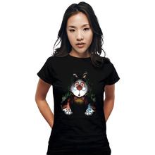 Load image into Gallery viewer, Daily_Deal_Shirts Fitted Shirts, Woman / Small / Black White Rabbit
