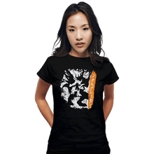 Load image into Gallery viewer, Daily_Deal_Shirts Fitted Shirts, Woman / Small / Black Mega Meteora