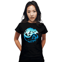 Load image into Gallery viewer, Daily_Deal_Shirts Fitted Shirts, Woman / Small / Black Yin Yang Of Water