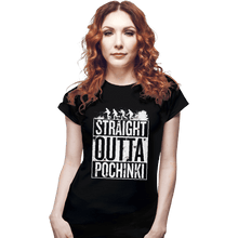 Load image into Gallery viewer, Shirts Fitted Shirts, Woman / Small / Black Straight Outta Pochinki
