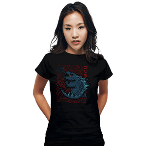 Shirts Fitted Shirts, Woman / Small / Black Tiny Kaiju