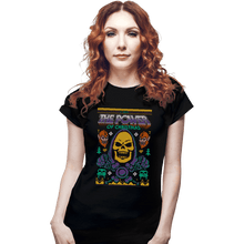 Load image into Gallery viewer, Shirts Fitted Shirts, Woman / Small / Black The Skele-Power Of Christmas